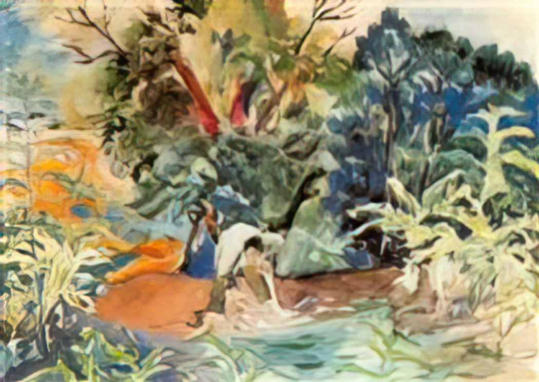 Rafael Zabaleta farmers in the garden Art A4 Photo Print