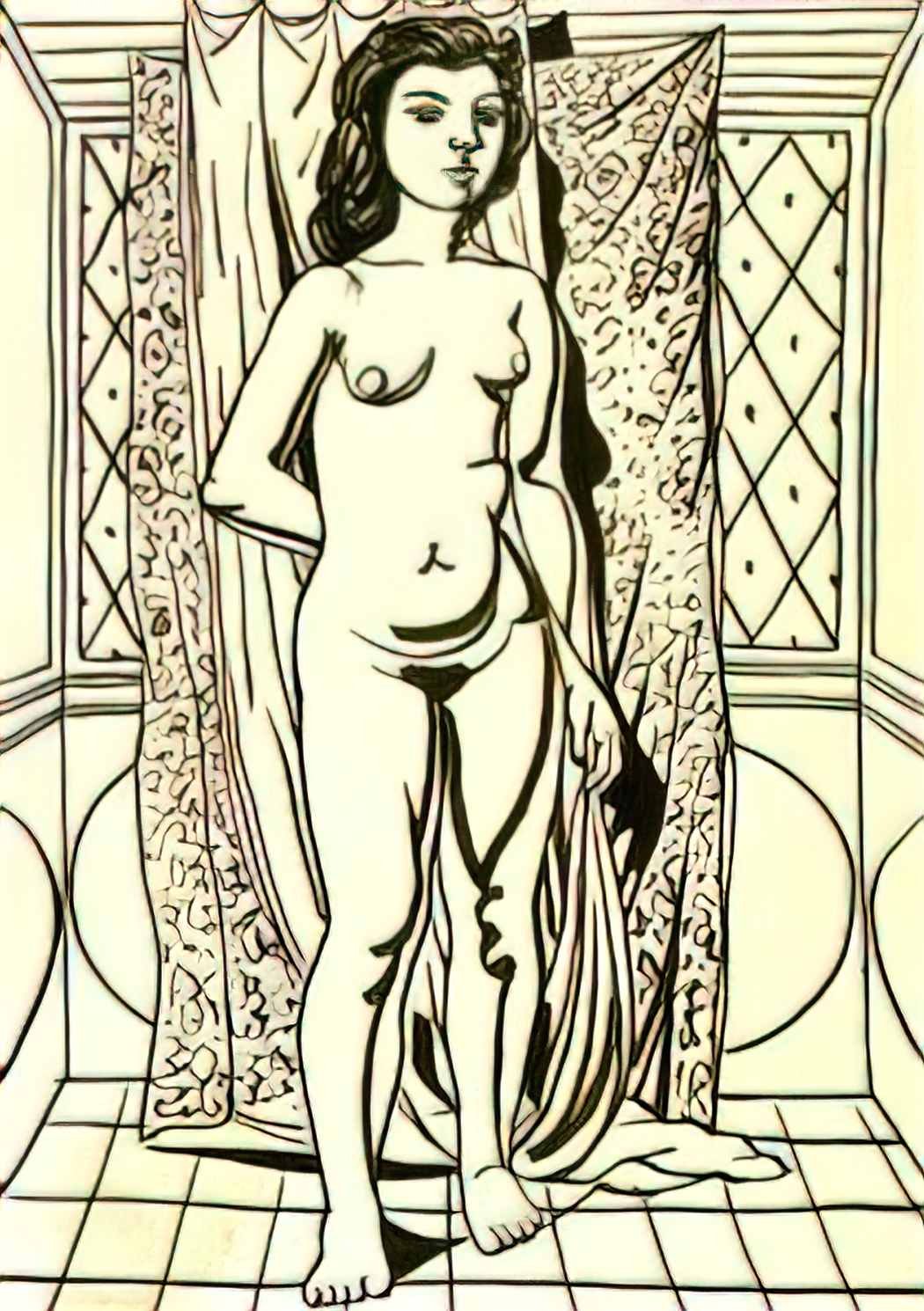 Rafael Zabaleta female nude 1 Art A4 Photo Print