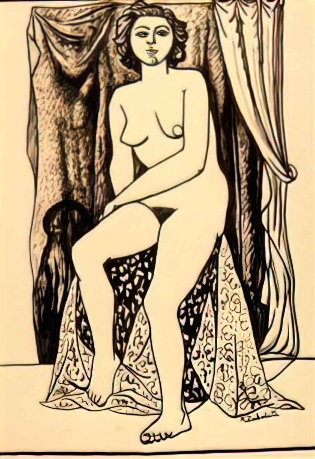 Rafael Zabaleta female nude Art A4 Photo Print