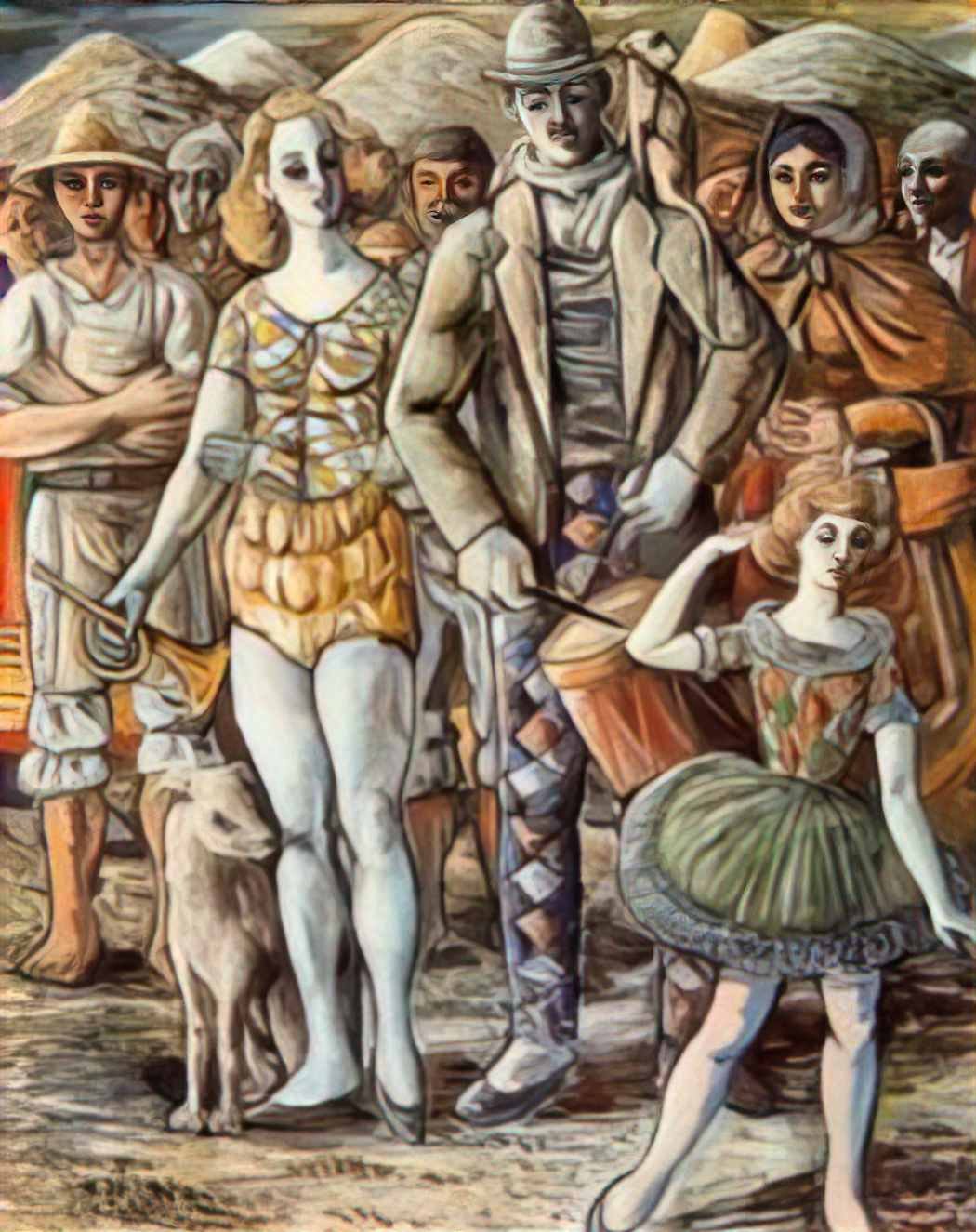 Rafael Zabaleta puppeteer in the town square 1943 Art A4 Photo Print