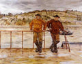 Raffaelli Jean Francois Fishermen at Jersey A4 Photo Print
