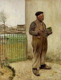Raffaelli Jean Francois Man Having Just Painted His Fence A4 Photo Print