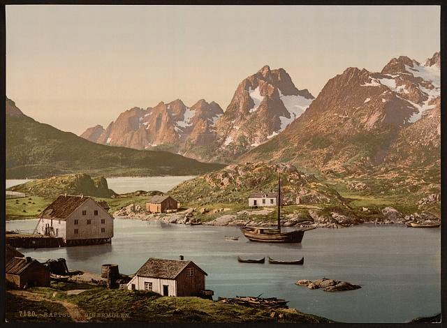 Raftsund Lofoten Digermulen Vintage A4 Photo Print
