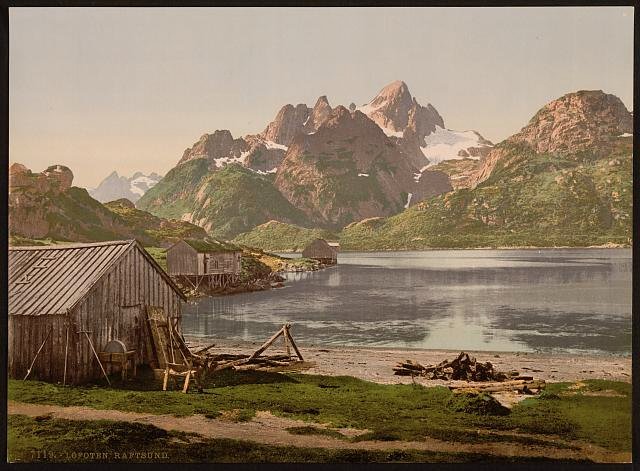 Raftsund Lofoten Vintage A4 Photo Print