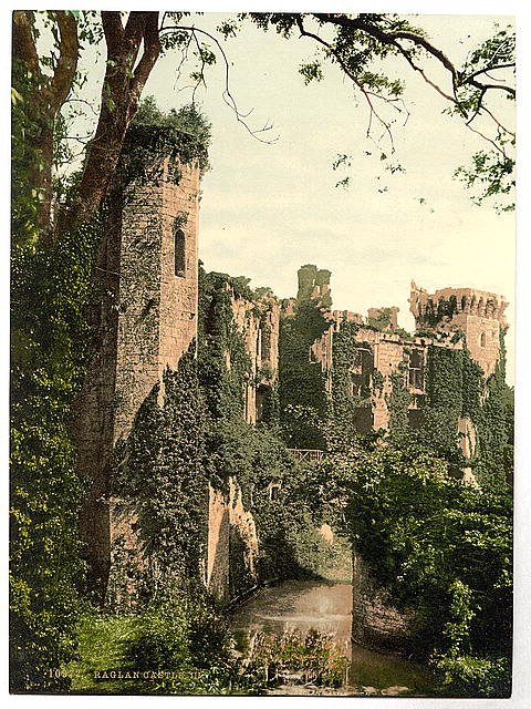 Raglan Castle III Vintage A4 Photo Print