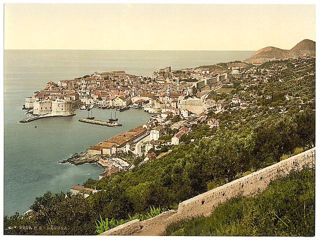 Ragusa from the East Dalmatia Vintage A4 Photo Print