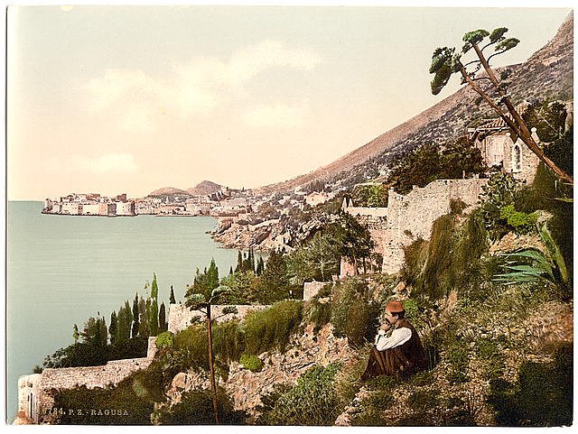 Ragusa general view Dalmatia Vintage A4 Photo Print