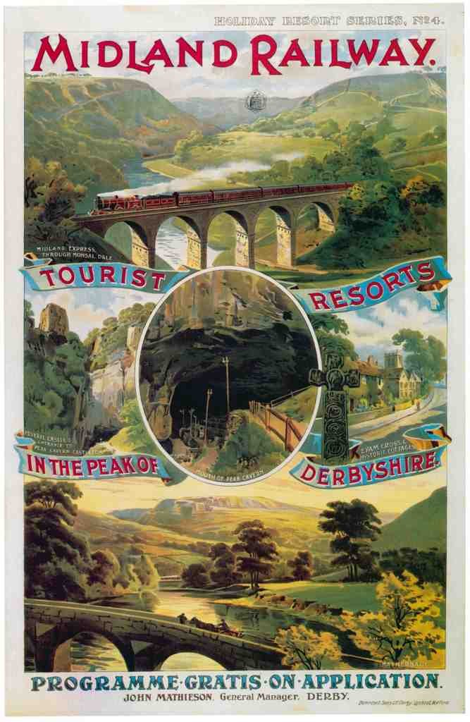 Rail Train Retro Vintage Derbyshire Vintage Advert A4 Photo Print
