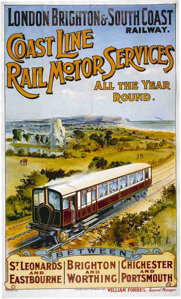 Rail Train Retro Vintage LBSC Vintage Advert A4 Photo Print