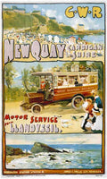 Rail Train Retro Vintage Newquay Vintage Advert A4 Photo Print