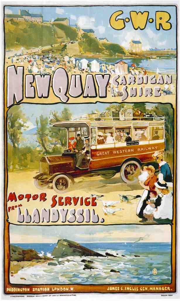 Rail Train Retro Vintage Newquay Vintage Advert A4 Photo Print