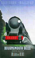 Rail Train Retro Vintage bournemouthbellea Vintage Advert A4 Photo Print