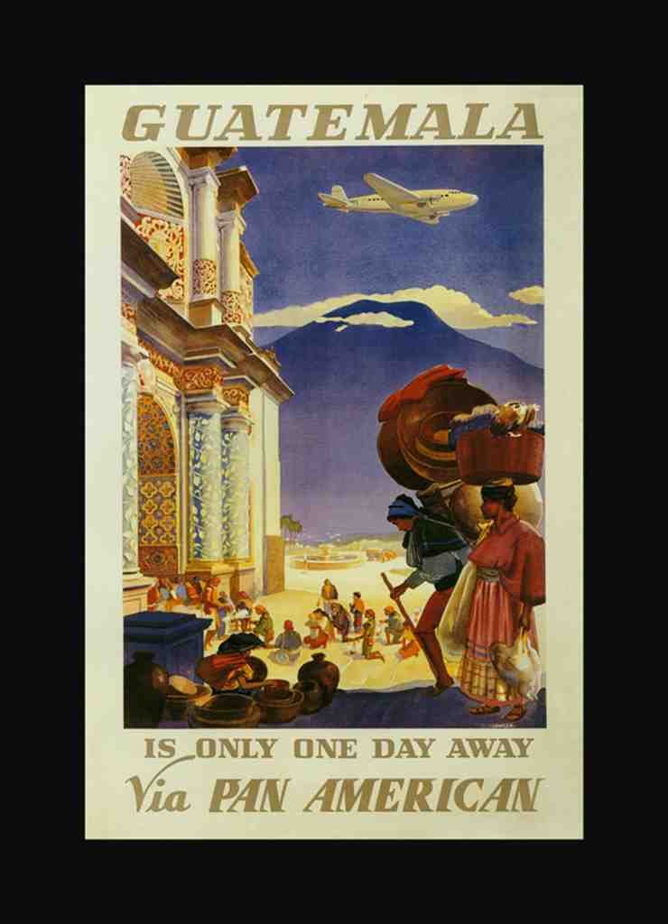 Rail Train Retro Vintage guatamala via pan american Vintage Advert A4 Photo Print