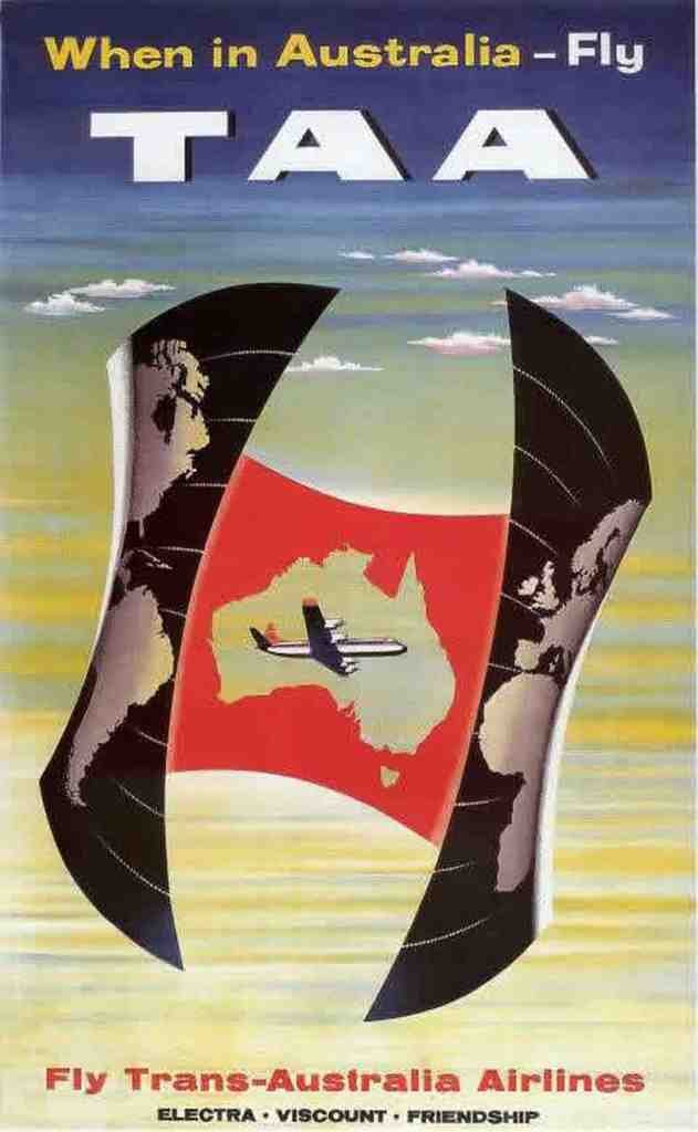 Rail Train Retro Vintage trans australia airlines Vintage Advert A4 Photo Print