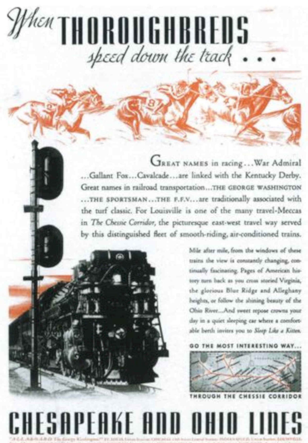 Railroad Locomotive Chesapeake Vintage Retro Advert Poster A4 Photo Print