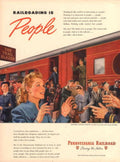 Railroad People Trailblazer 1940s Vintage Retro Advert Poster