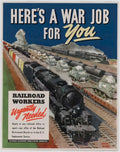 Railroad Workers War American World War II Advert Poster