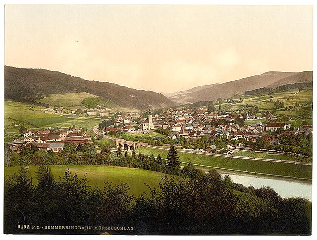 Railway Murzzschlag Styria Vintage A4 Photo Print