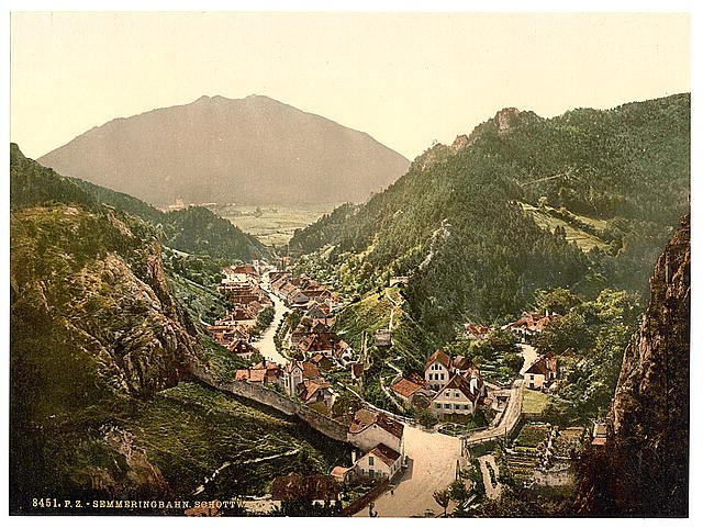 Railway Schottwien Styria Vintage A4 Photo Print