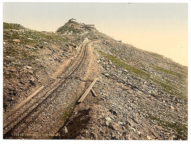 Railway at the summit Snowdon Wales Vintage A4 Photo Print
