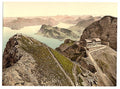 Railway from Oberhaupt Pilatus Vintage A4 Photo Print