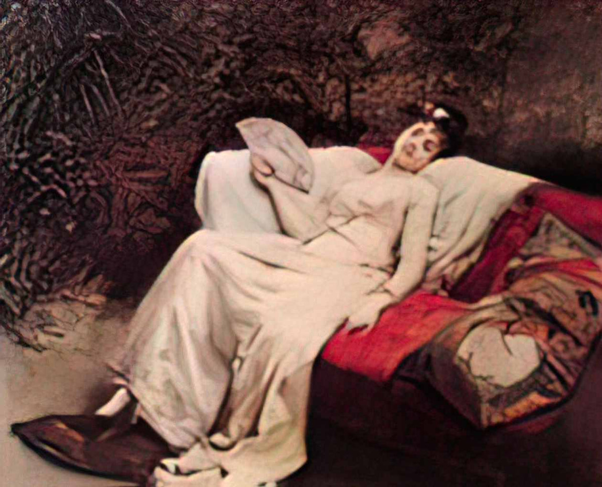 Raimundo de Madrazo raimundo madrazo reclining lady Art A4 Photo Print