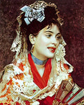 Raimundo de Madrazo raimundo madrazo retrato de dama con abanico Art A4 Photo Print