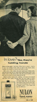 Rain Couple Nulon 1950s Vintage Retro Advert Poster