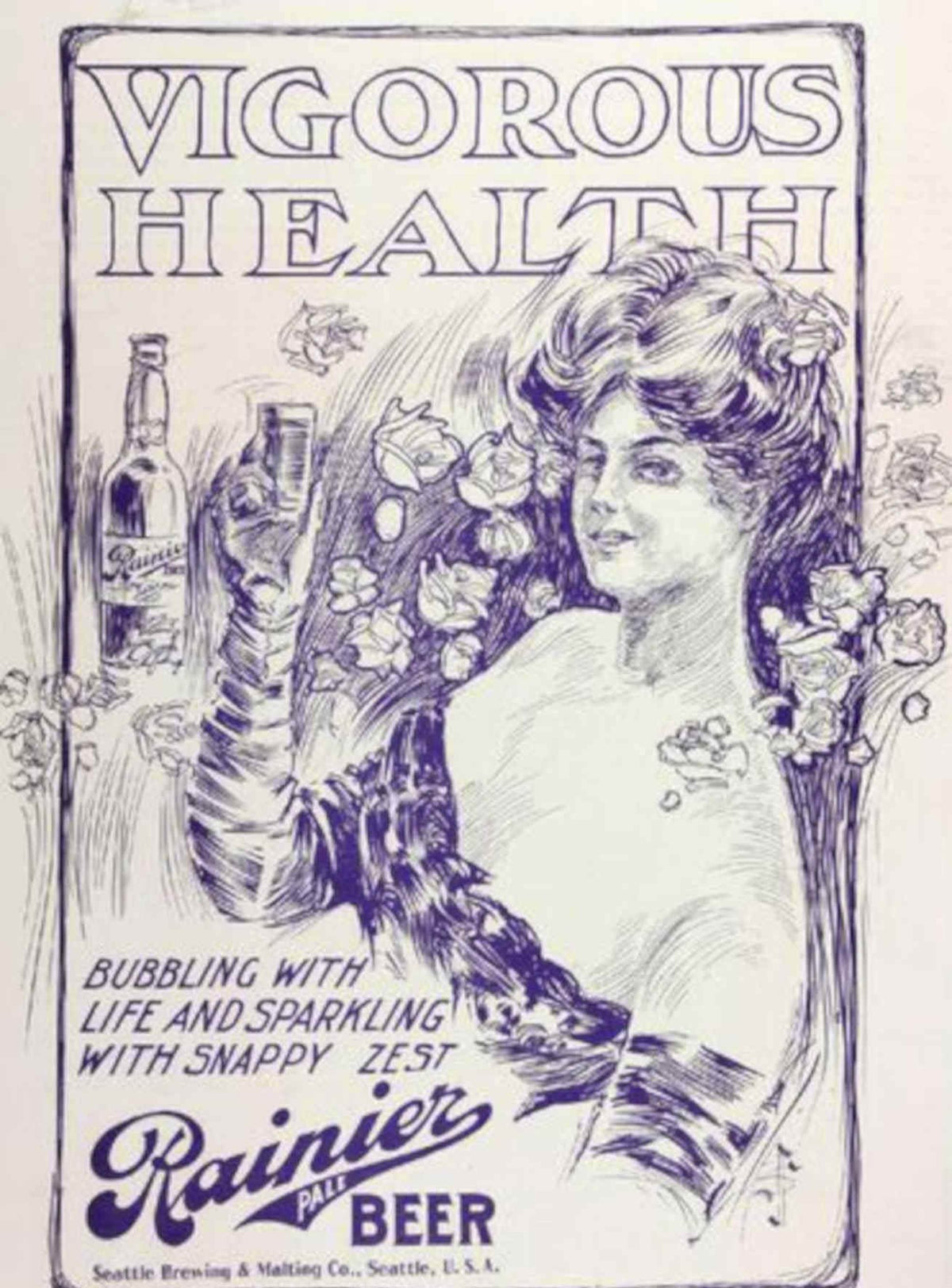 Rainier Pale Beer Vintage Retro Advert Poster A4 Photo Print