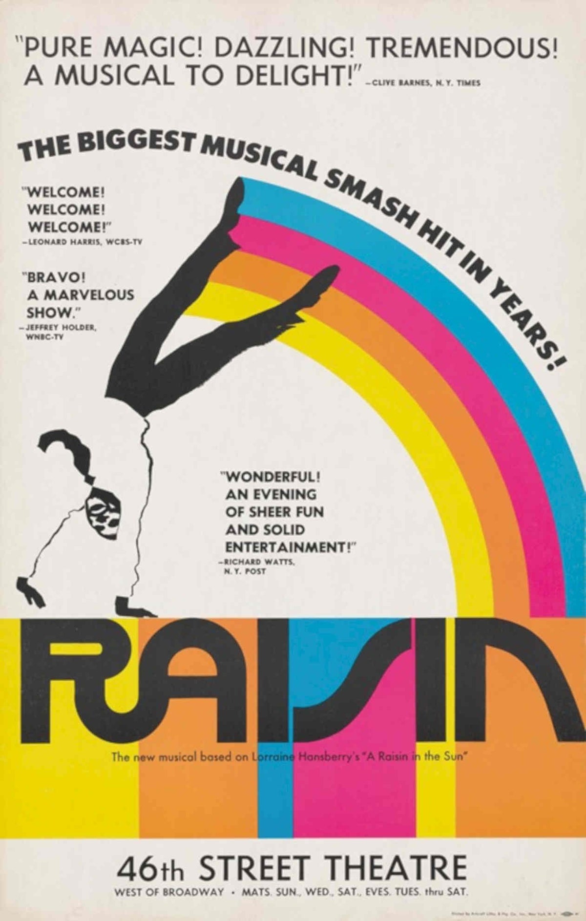 Raisin Rainbow DancerThearte Vintage Retro Advert Poster