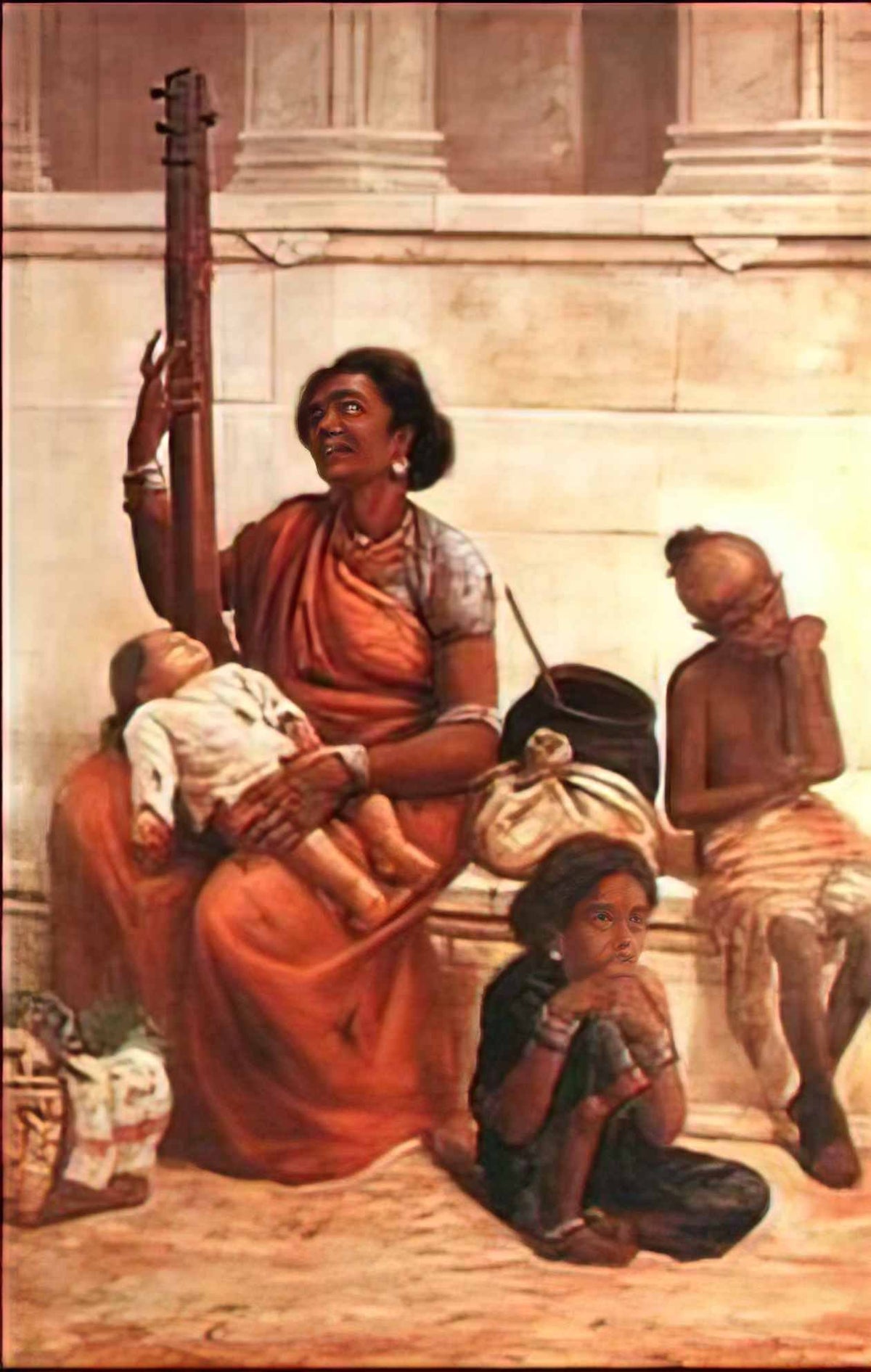 Raja Ravi Varma gypsies 1893 Art A4 Photo Print
