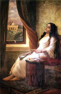 Raja Ravi Varma in contemplation Art A4 Photo Print