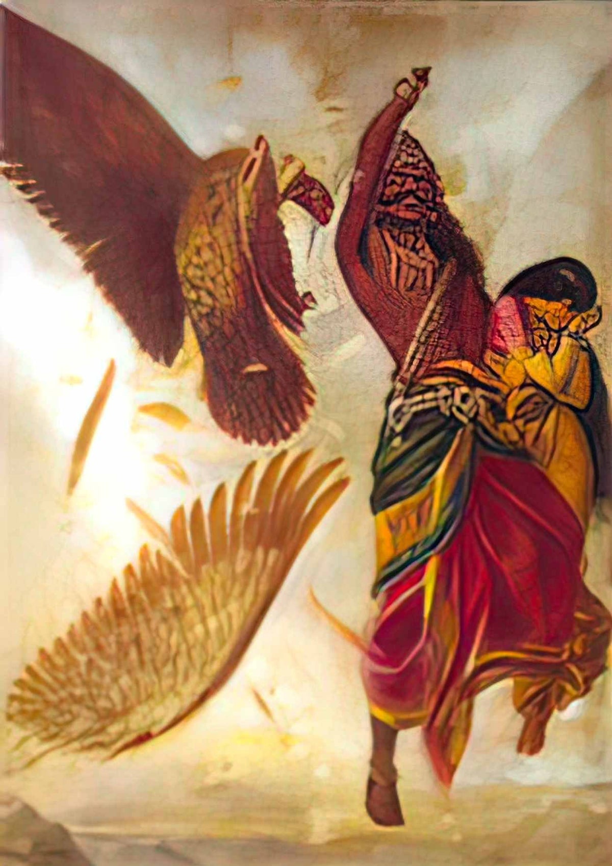 Raja Ravi Varma jatayu vadham 1895 Art A4 Photo Print