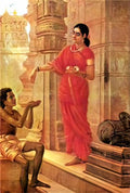 Raja Ravi Varma lady giving alms Art A4 Photo Print