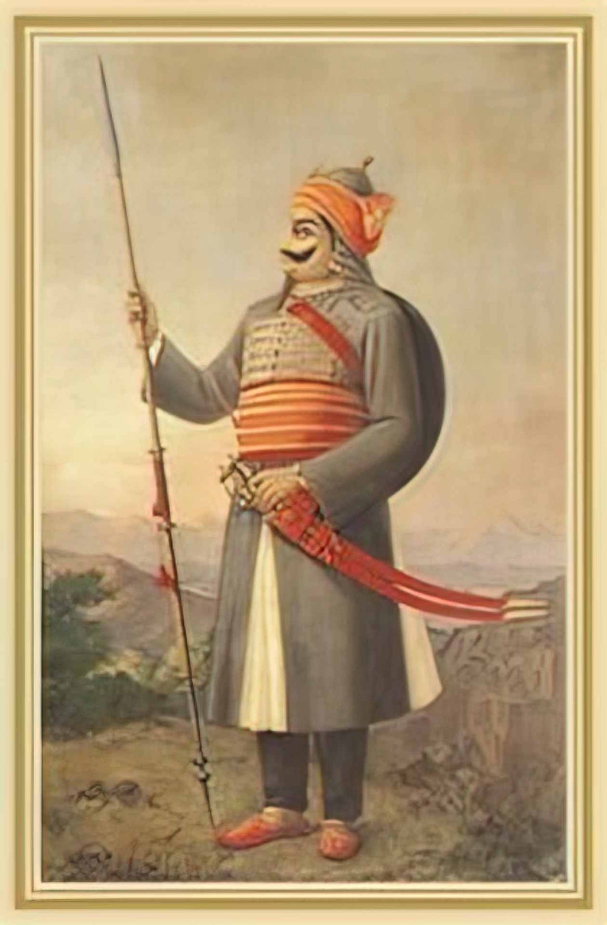 Raja Ravi Varma maharana prathap singh Art A4 Photo Print