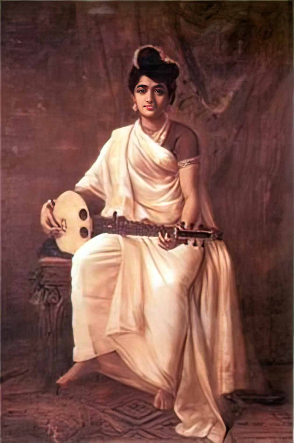 Raja Ravi Varma malabar lady Art A4 Photo Print