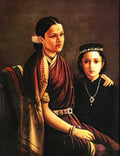 Raja Ravi Varma mrs ramanadha rao Art A4 Photo Print