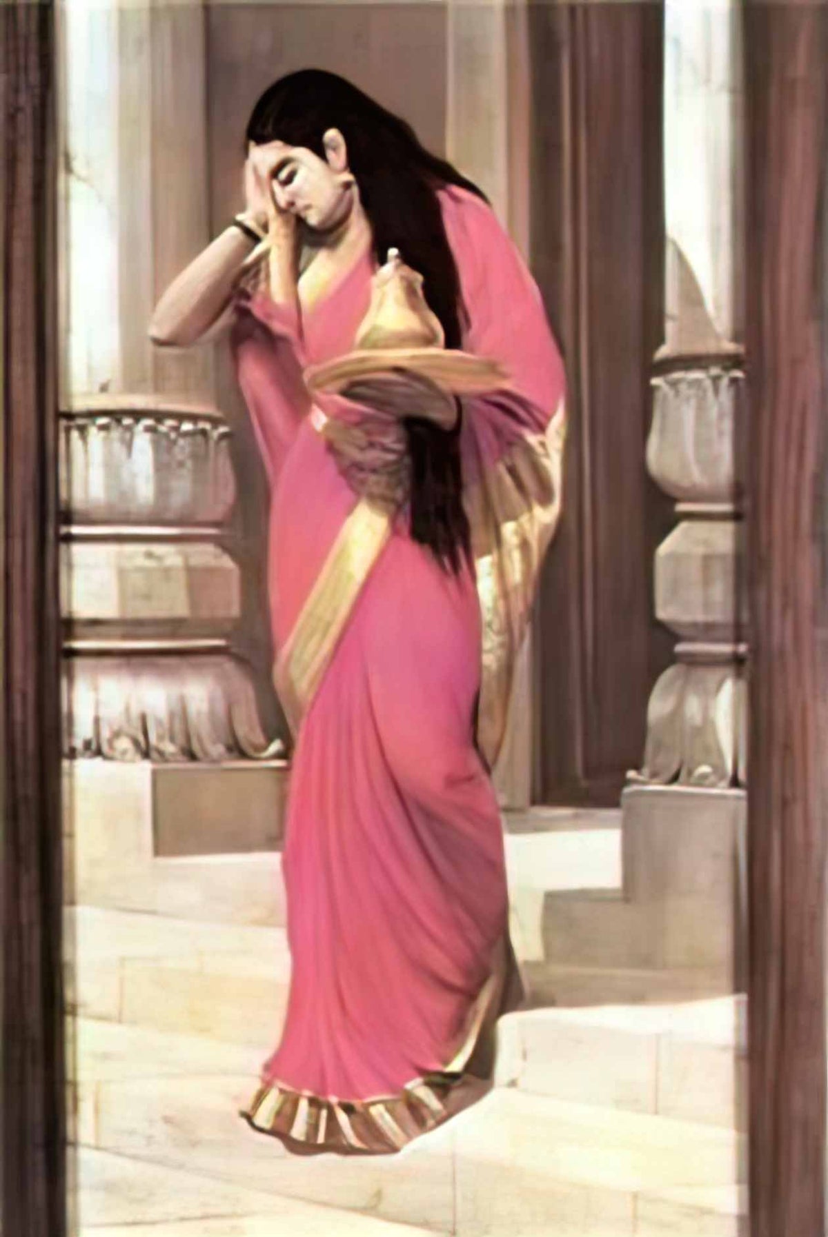 Raja Ravi Varma pleasing Art A4 Photo Print