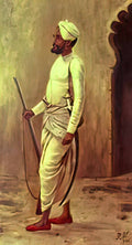 Raja Ravi Varma rajaputra soldier Art A4 Photo Print