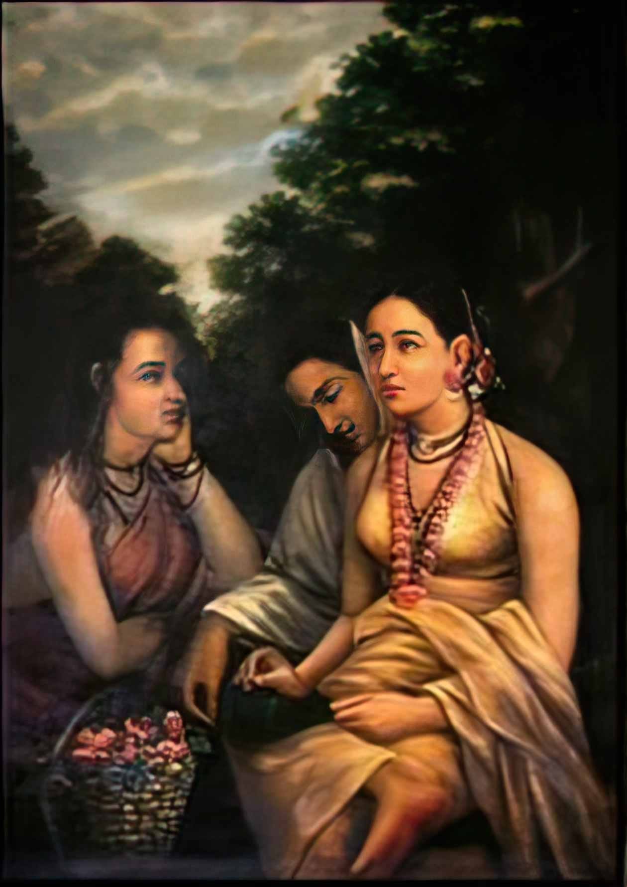 Raja Ravi Varma shakuntala Art A4 Photo Print