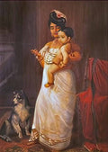 Raja Ravi Varma there comes papa 1893 Art A4 Photo Print