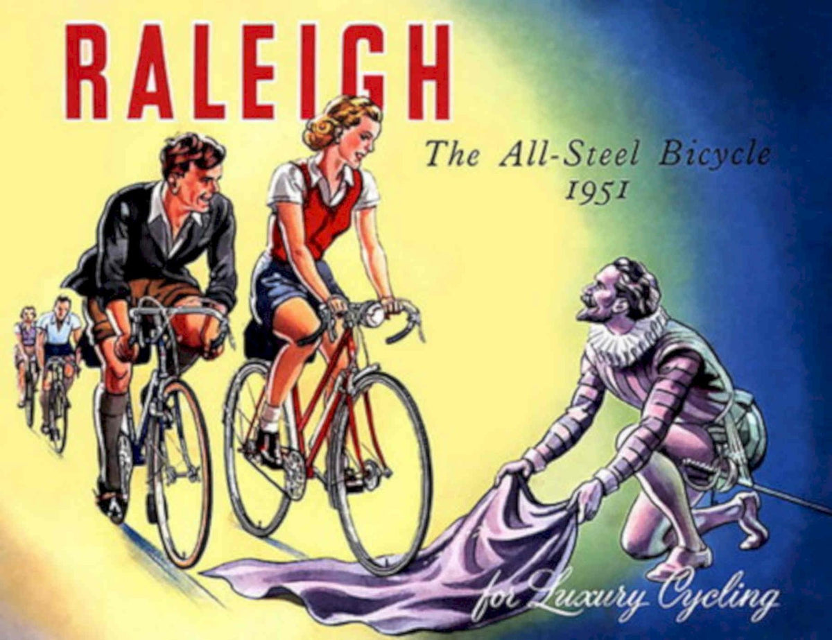 Raleigh All Steel 1950s Vintage Retro Advert Poster