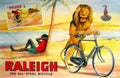 Raleigh Bicycle Beach 1930s Vintage Retro Advert Poster