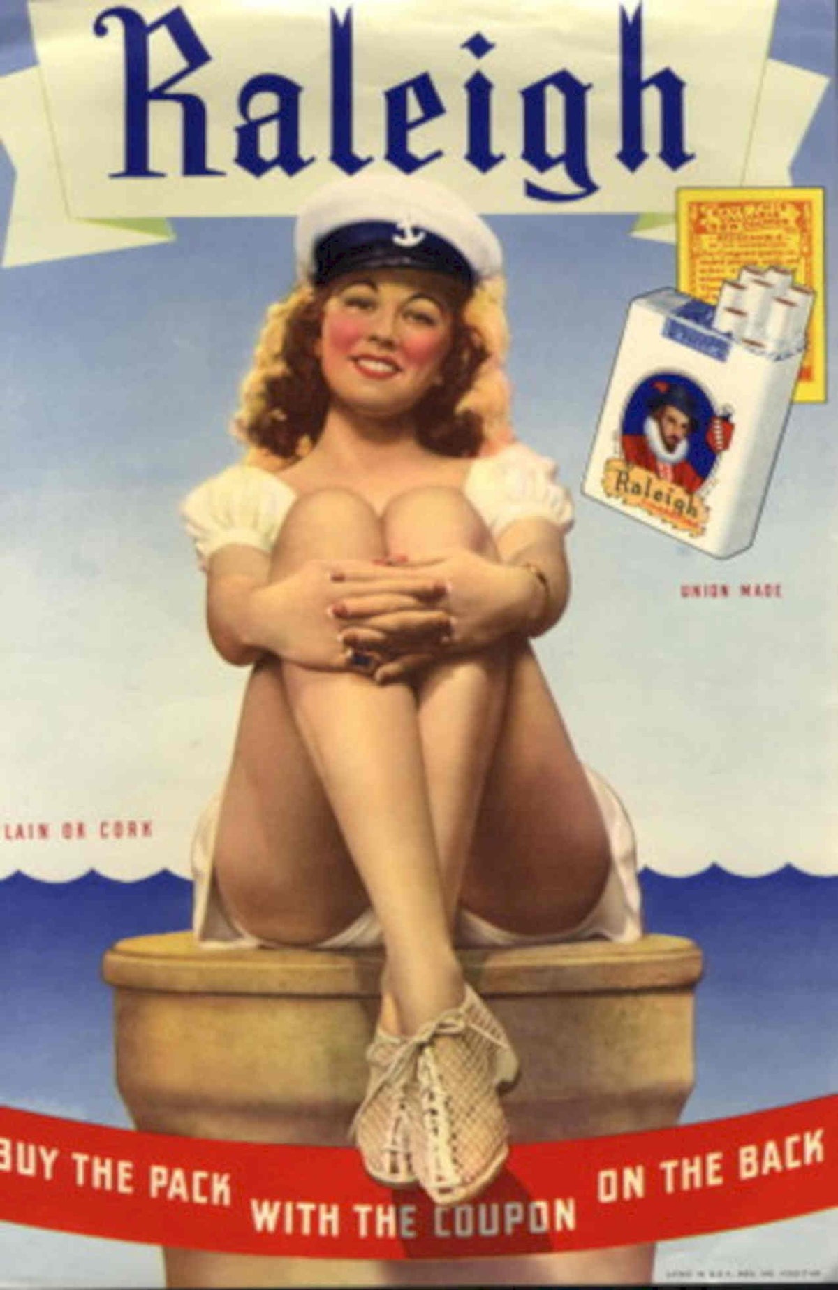 Raleigh Cigarette Poster 1930s Vintage Retro Advert Poster