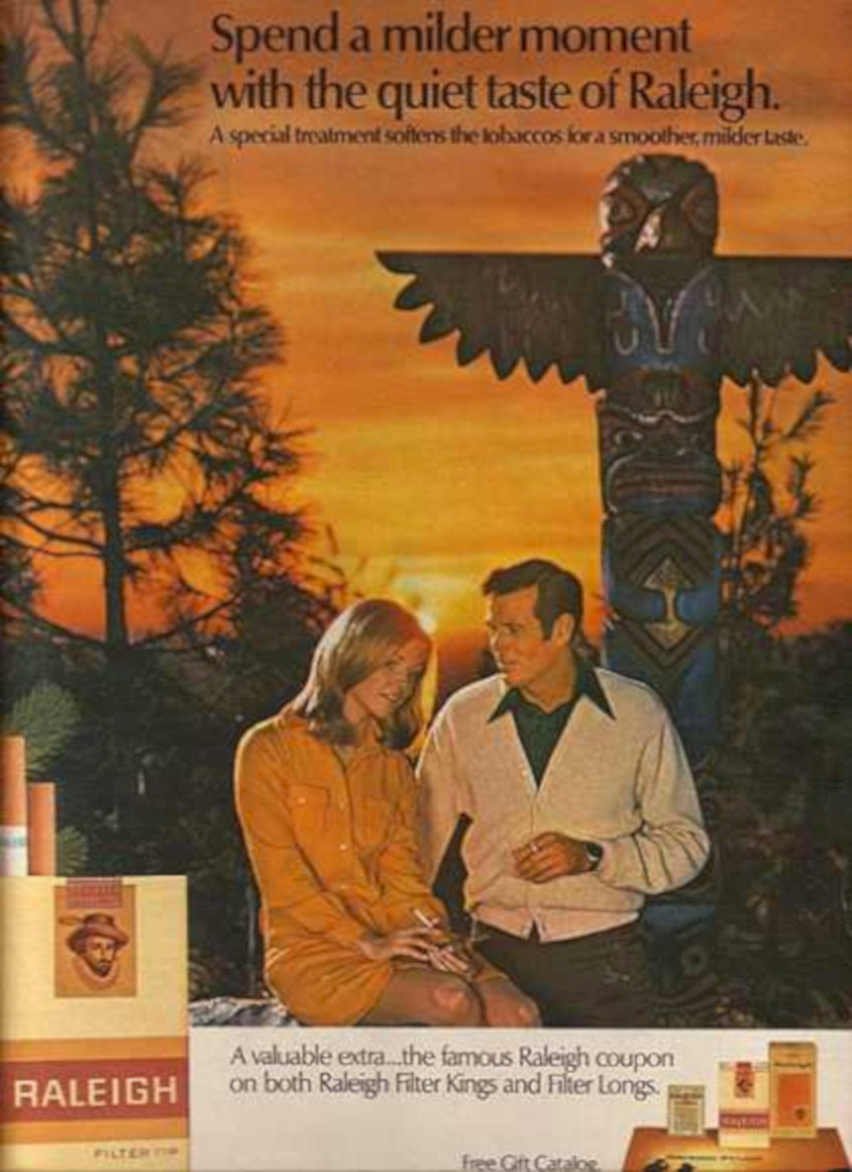 Raleigh Cigarette Sunset Vintage Retro Advert Ads A4 Photo Print