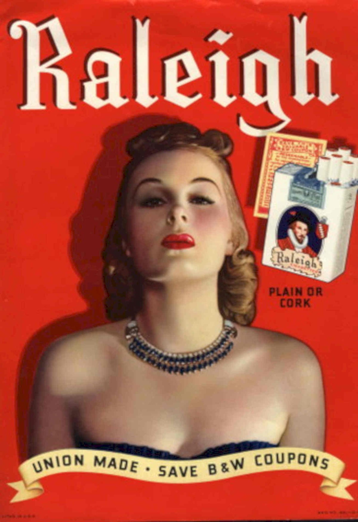 Raleigh Cigarettes Vintage 1930s Vintage Retro Advert Poster