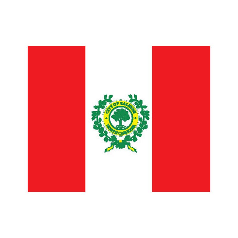 Raleigh City Flag N6344 A4 Photo Print