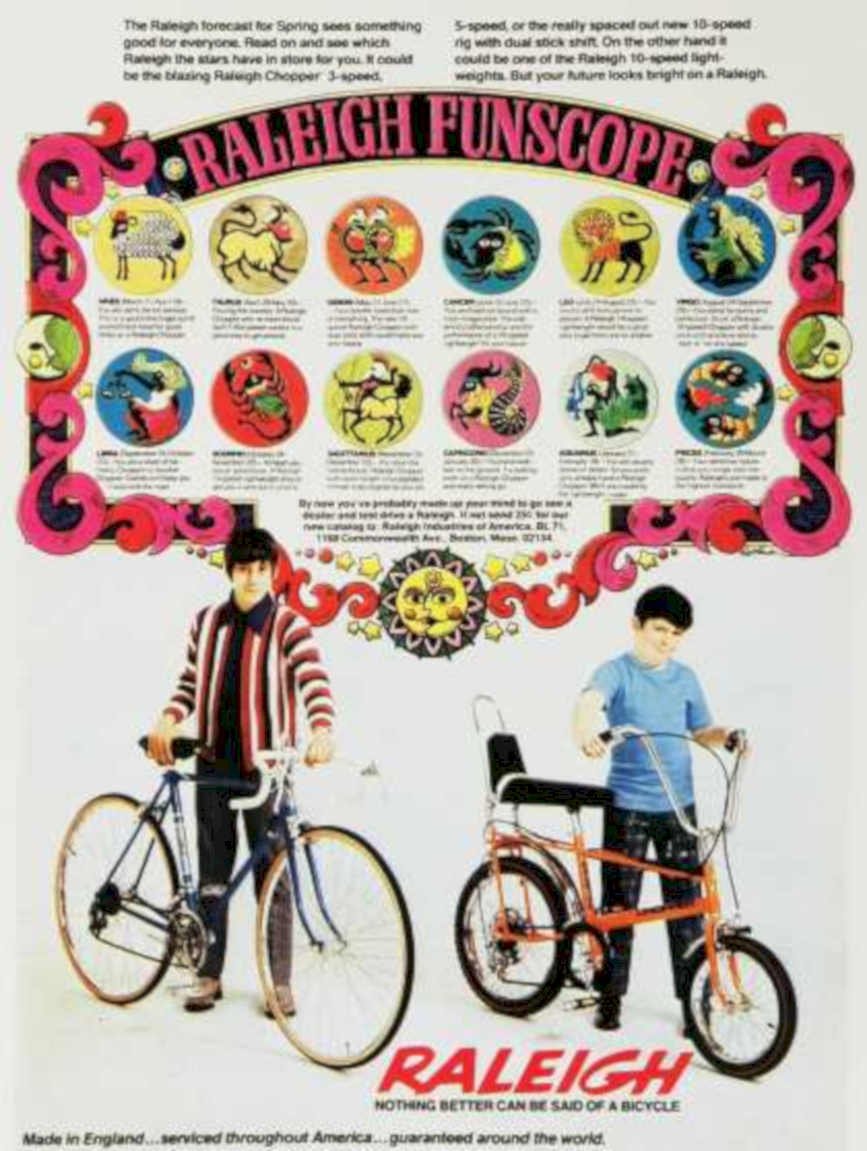Raleigh Funscope Bicycle Vintage Retro Advert Ads A4 Photo Print