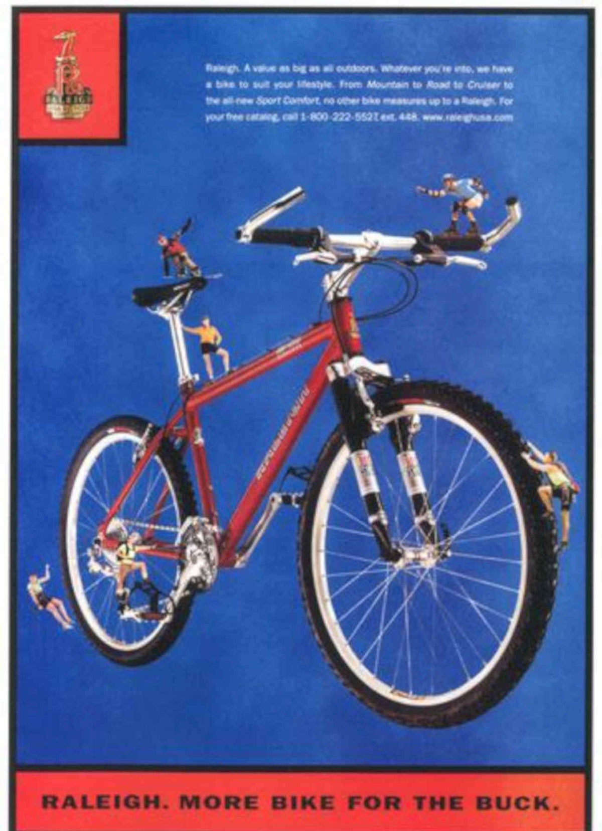 Raleigh Mountain Bike Vintage Retro Advert Poster A4 Photo Print
