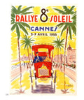 Rallye Soleil Cannes 1950s Vintage Retro Advert Poster